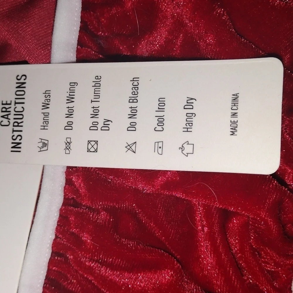 Festive Red Velvet Holiday Brief with White Trim & Pom Poms – Size XXL, NWT